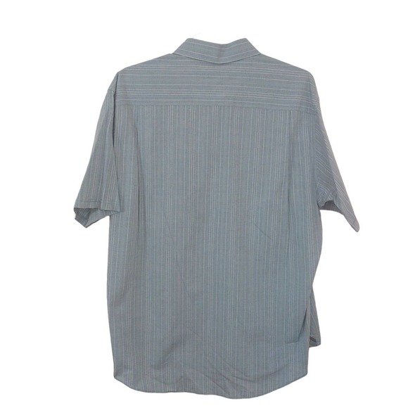 Johnston & Murphy Blue Striped Casual Button Down Shirt - Picture 2 of 9